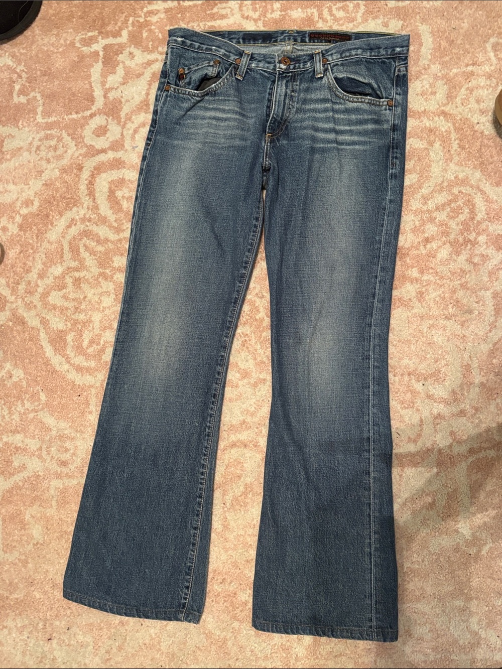 AG Vintage Blue Low Rise Flare Women's Jeans